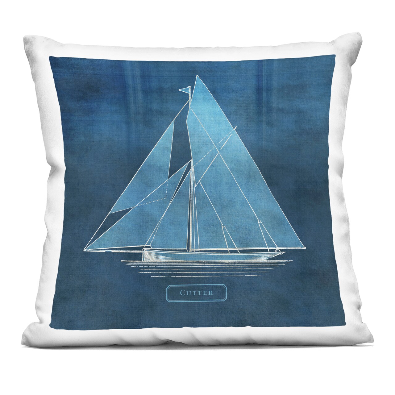 Stupell Industries Maritime Cutter Sailboat Decorative Printed Pillow design by Susan Arnot, 18 x 7 x 18